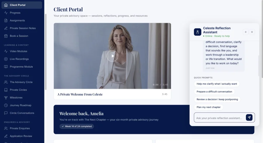 Celeste Client Portal live demo